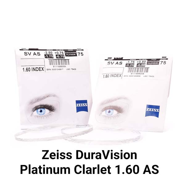 عدسی ZEISS carlet 1.6 as duravision platinum